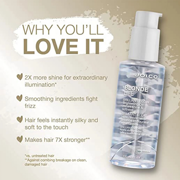 JOICO Blonde Life | Joico Shine Enhancing Oil - Radiant Shine and Softness for Blonde Hair
