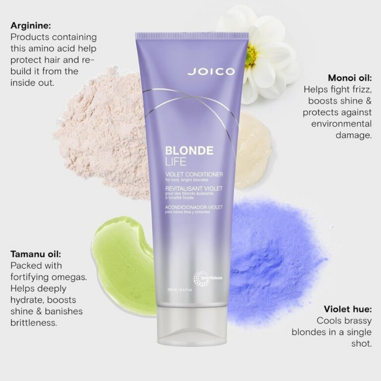JOICO Blonde Life | Joico Violet Conditioner - Neutralizes Yellow Tones in Blonde Hair