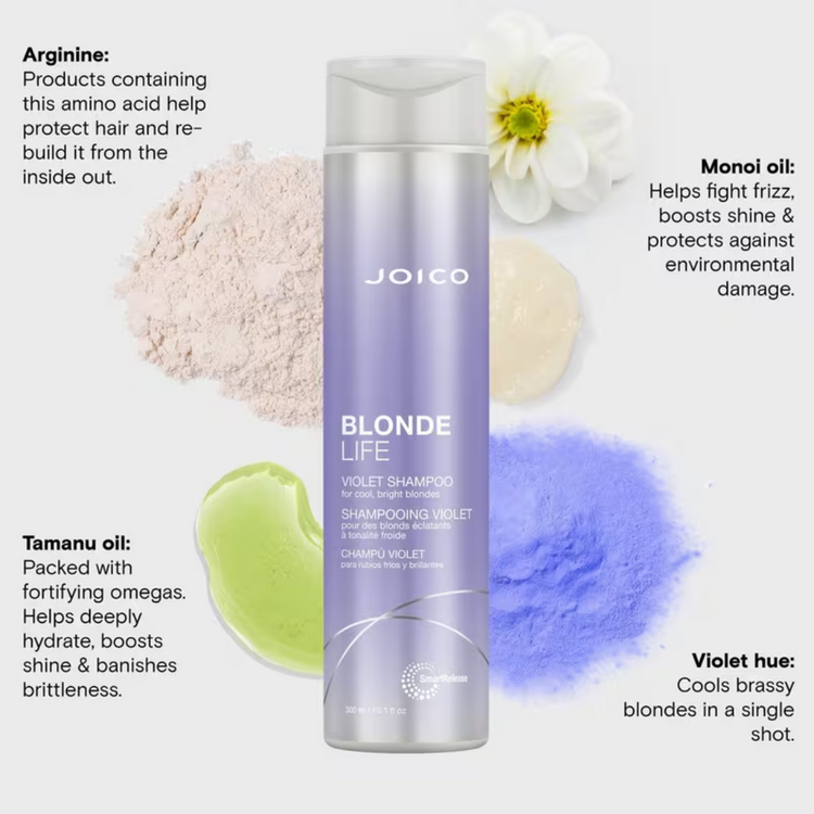 JOICO Blonde Life | Joico Violet Shampoo - Neutralizes Yellow Tones in Blonde Hair