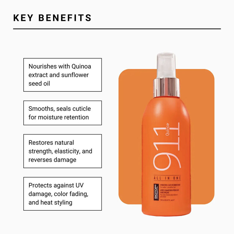 BIOTOP PROFESSIONAL 911 Quinoa | All In One | Hydrating Leave-In Conditioner – Hydration, Protection and Detangling Care