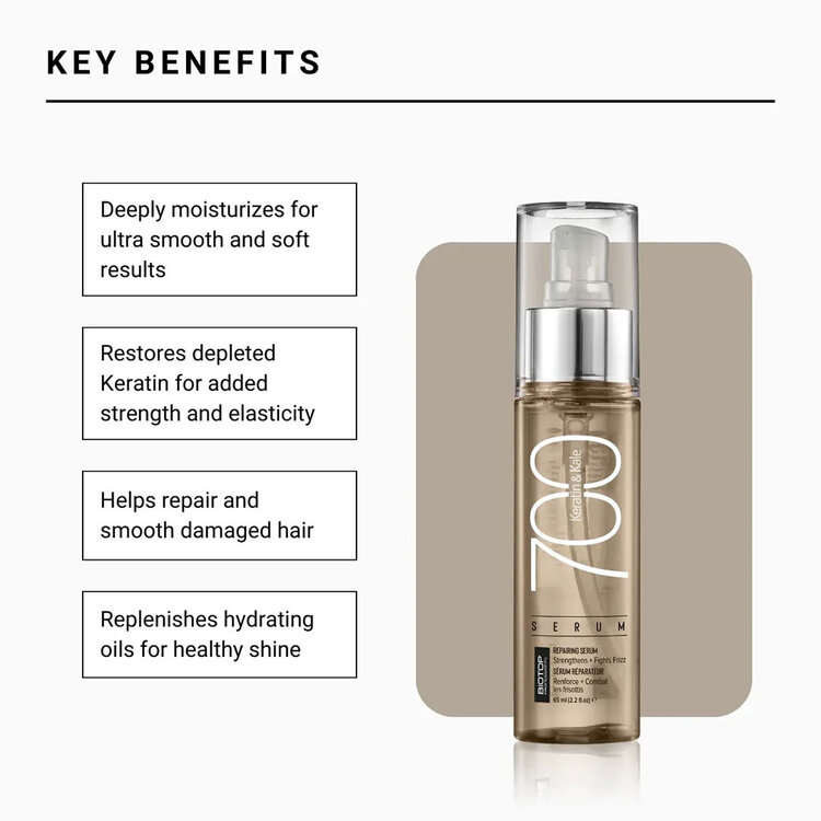 BIOTOP PROFESSIONAL 700 Keratin & Kale | Sérum Réparateur – Soin Fortifiant et Anti-Casse
