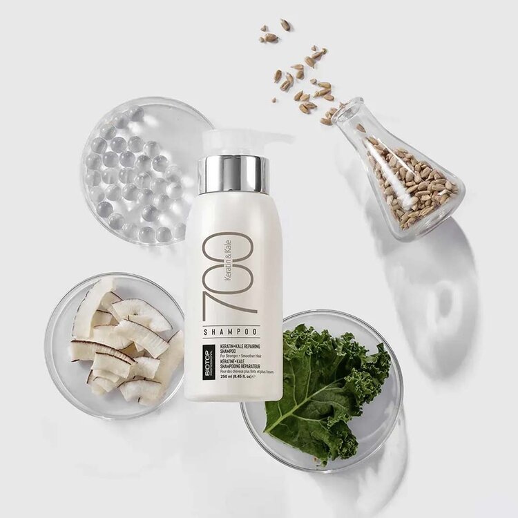 BIOTOP PROFESSIONAL 700 Keratin & Kale | Shampooing Réparateur – Force, Réparation et Douceur
