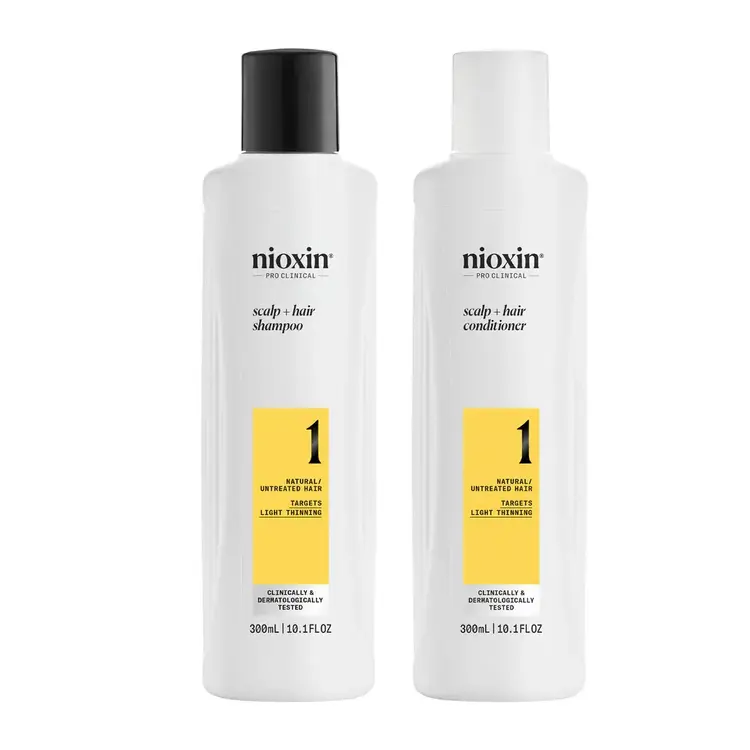 NIOXIN Pro Clinical System 1 | Duo – For Natural Hair with Light Thinning