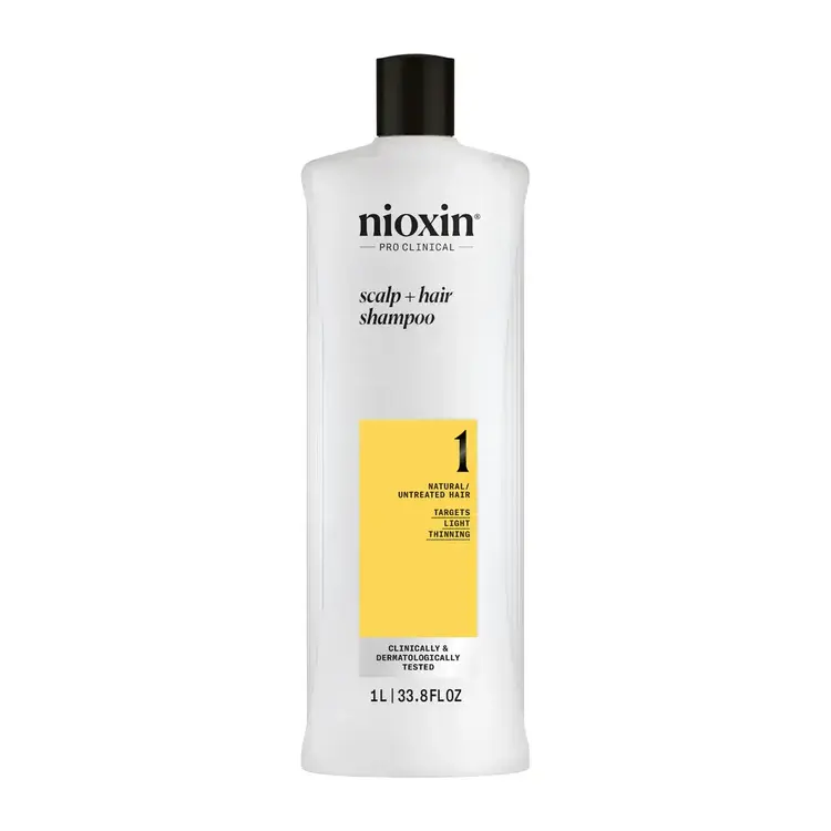 NIOXIN Pro Clinical Système 1 | Shampooing – Cheveux Naturels Légèrement Clairsemés