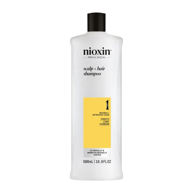 NIOXIN Pro Clinical Système 1 | Shampooing – Cheveux Naturels Légèrement Clairsemés