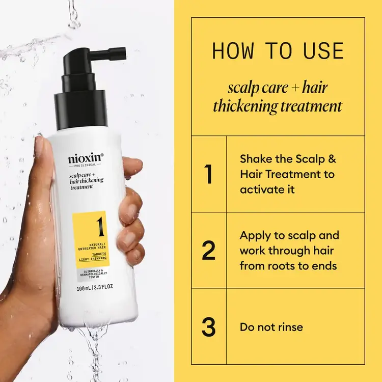 NIOXIN Pro Clinical System 1 | Thickening Treatment – For Natural Hair with Light Thinning
