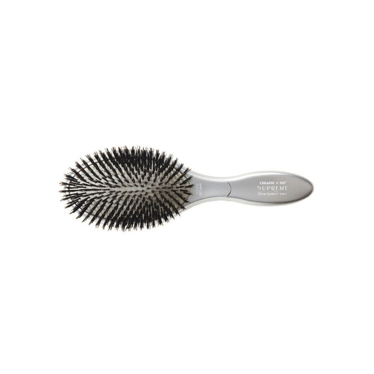 OLIVIA GARDEN Ceramic + Ion | Supreme & Styler | Oval Brush 100% Boar Bristles - CISP-CO