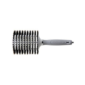 OLIVIA GARDEN Ceramic + Ion | Turbo Vent | Brosse Ovale à Poils 100% Sanglier -CITV-BROVL