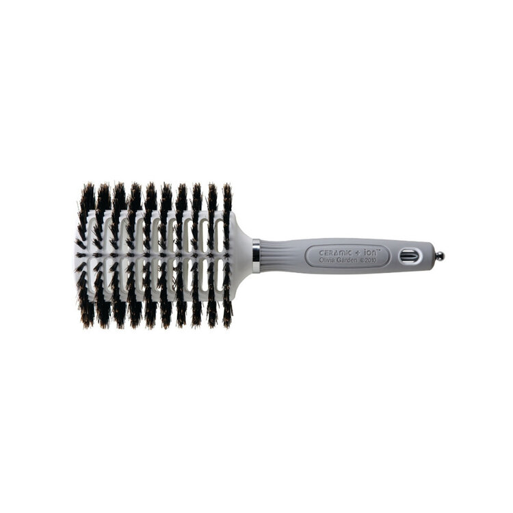 OLIVIA GARDEN Ceramic + Ion | Turbo Vent | Oval Bristle Brush 100% Boar -CITV-BROVL