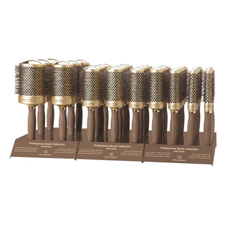 OLIVIA GARDEN Nanothermic | Ceramic + Ion | Round Tourmaline and Ceramic Brush