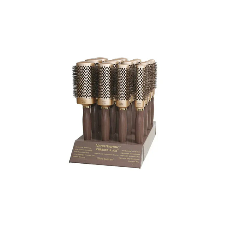 OLIVIA GARDEN Nanothermic | Ceramic + Ion | Brosse Carrée en Tourmaline et Céramic