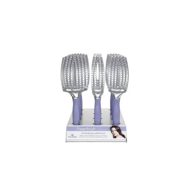 OLIVIA GARDEN Fingerbrush | Curved and Ventilated Paddle Brush