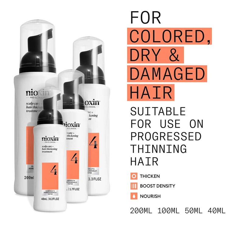 NIOXIN Pro Clinical System 4 | Thickening Treatment – For Colored Hair with Advanced Thinning
