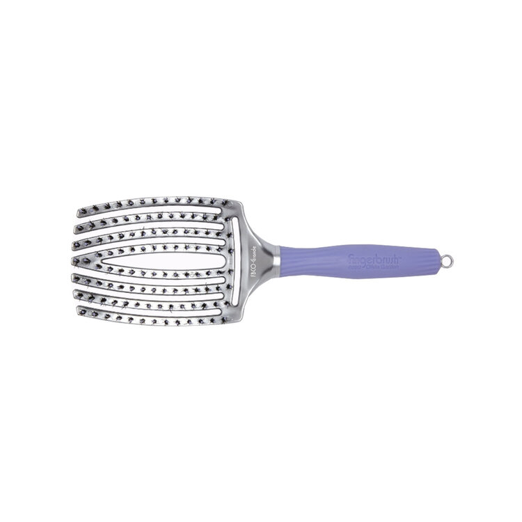 OLIVIA GARDEN Fingerbrush | Curved and Ventilated Paddle Brush Ionic and Boar Bristles