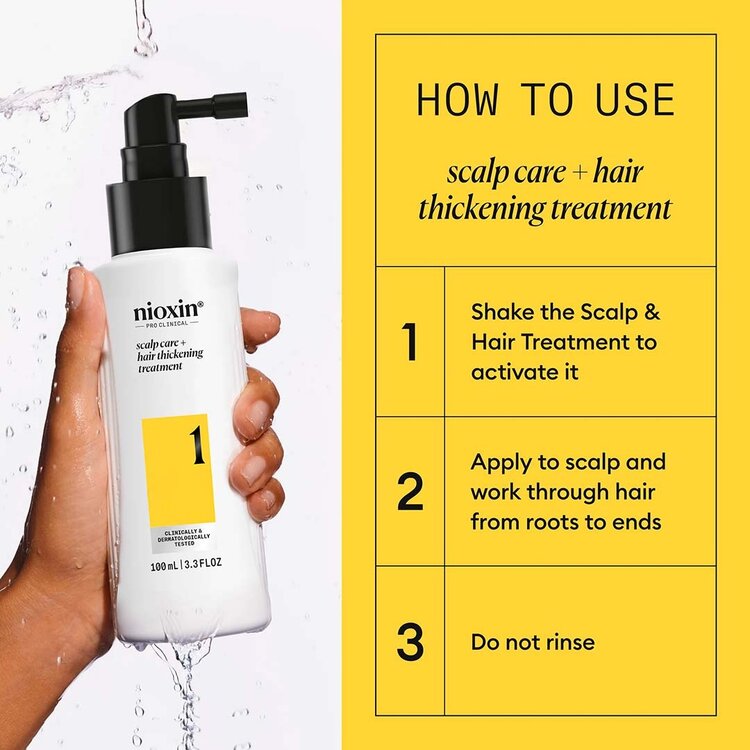 NIOXIN Pro Clinical System 1 | Thickening Treatment – For Natural Hair with Light Thinning