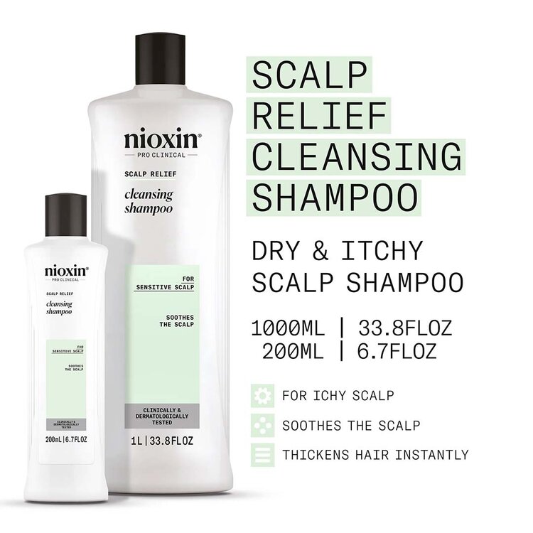 NIOXIN Pro Clinical Scalp Relief | Purifying Shampoo – For Sensitive Scalp