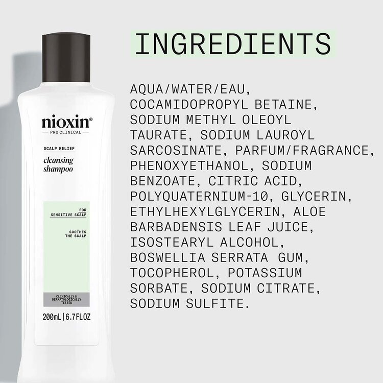 NIOXIN Pro Clinical Scalp Relief | Purifying Shampoo – For Sensitive Scalp