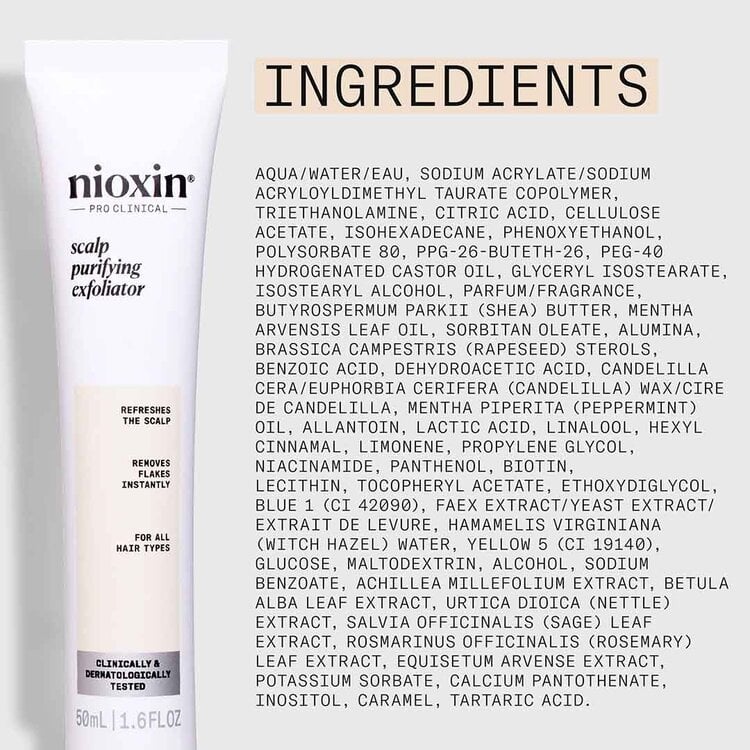 NIOXIN Pro Clinical Scalp | Exfoliant Purifiant – Nettoie et Purifie le Cuir Chevelu