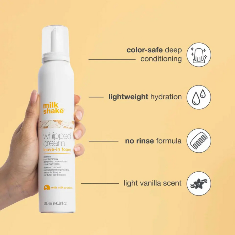 MILK_SHAKE Leave-In | Mousse protéinée sans-rinçage - Hydrate, démêle et renforce les cheveux