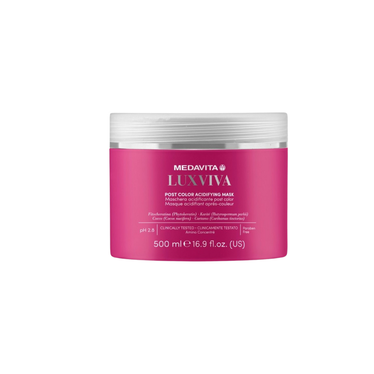 MEDAVITA Luxviva Post Color | Masque acidifiant après-couleur - Scelle la couleur et sublime la brillance