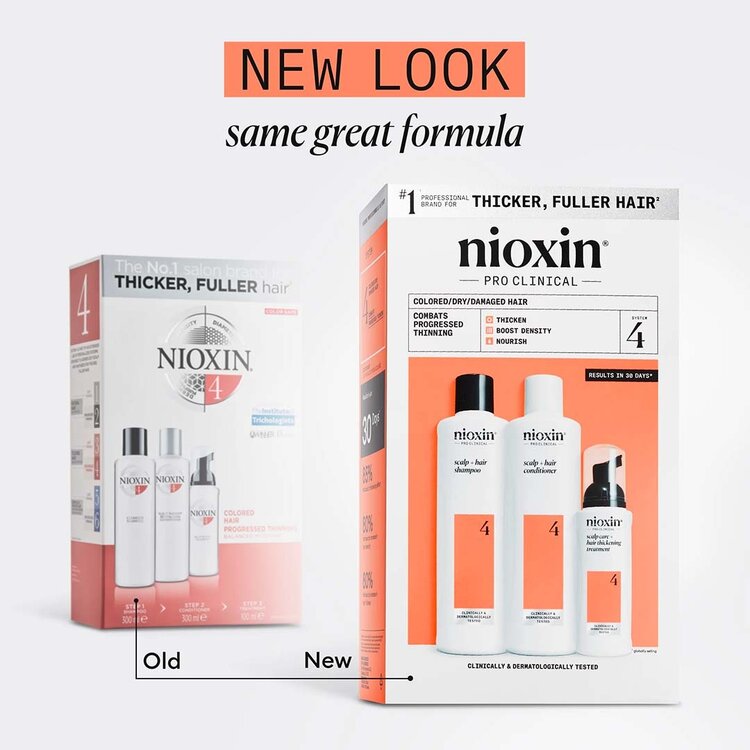 NIOXIN Pro Clinical System 4 | Starter Kit – For Colored Hair with Advanced Thinning