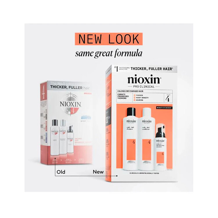 NIOXIN Pro Clinical Système 4 | Trousse d’Essai – Cheveux Colorés avec Chute Avancée