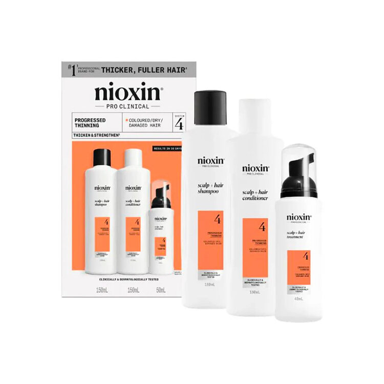 NIOXIN Pro Clinical System 4 | Trial Kit – For Colored Hair with Advanced Thinning