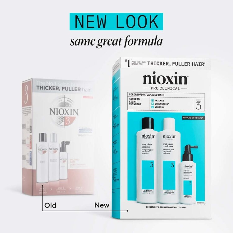 NIOXIN Pro Clinical Système 3 | Trousse de Départ – Cheveux Colorés Légèrement Clairsemés