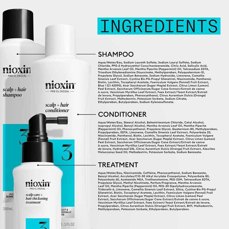 NIOXIN Pro Clinical System 3 | Starter Kit - For Colored Hair with Light Thinning
