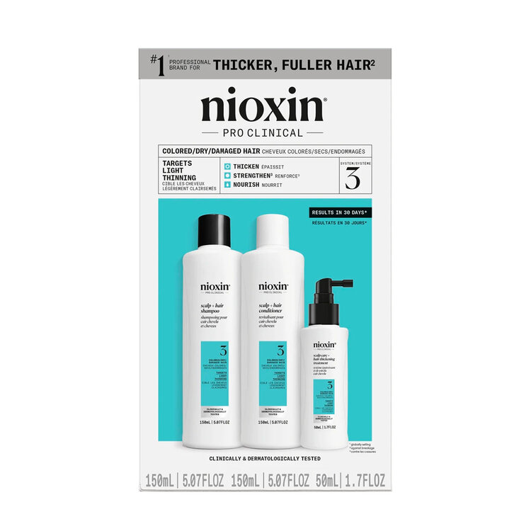 NIOXIN Pro Clinical System 3 | Trial Kit - For Colored Hair with Light Thinning