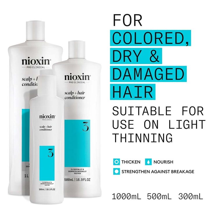 NIOXIN Pro Clinical System 3 | Conditioner - For Colored Hair with Light Thinning