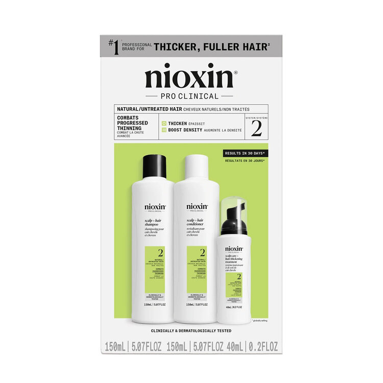 NIOXIN Pro Clinical Système 2 | Trousse d'Essai - Cheveux Naturels avec Chute Avancée