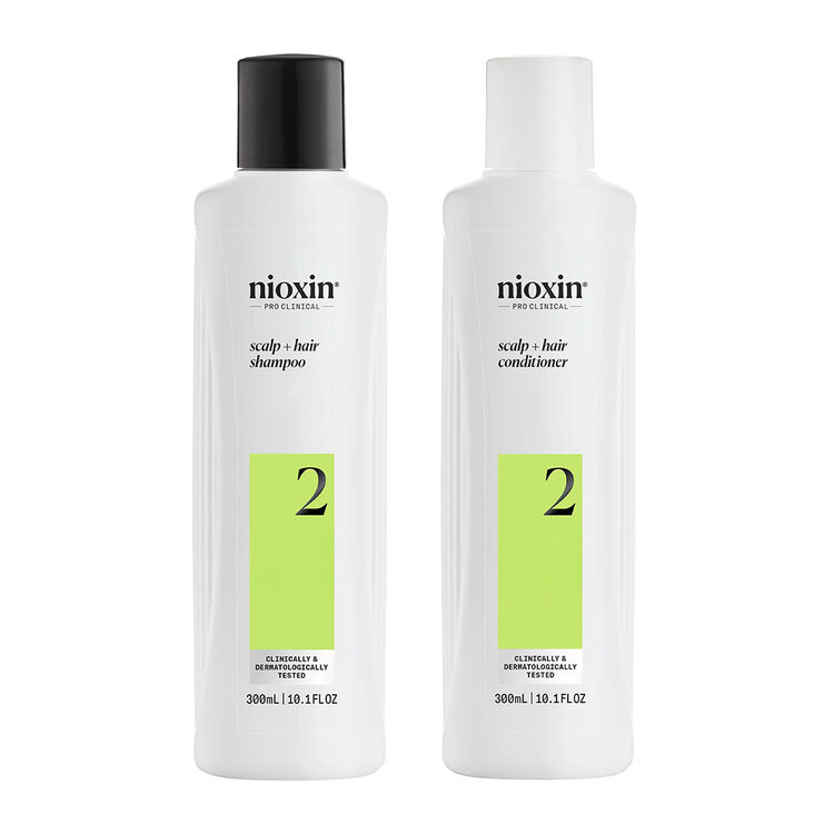 NIOXIN Pro Clinical Système 2 | Duo - Cheveux Naturels avec Chute Avancée
