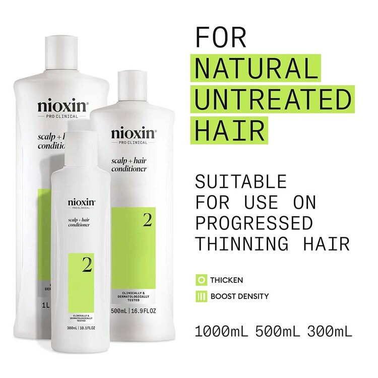 NIOXIN Pro Clinical System 2 | Conditioner - For Natural Hair with Advanced Thinning