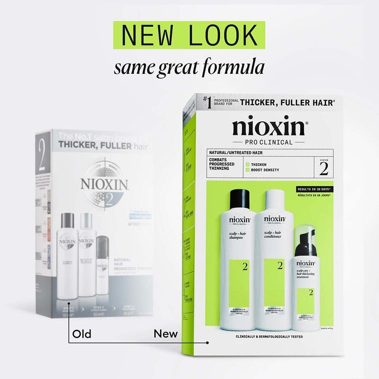 NIOXIN Pro Clinical Système 2 | Trousse de Départ – Cheveux Naturels avec Chute Avancée