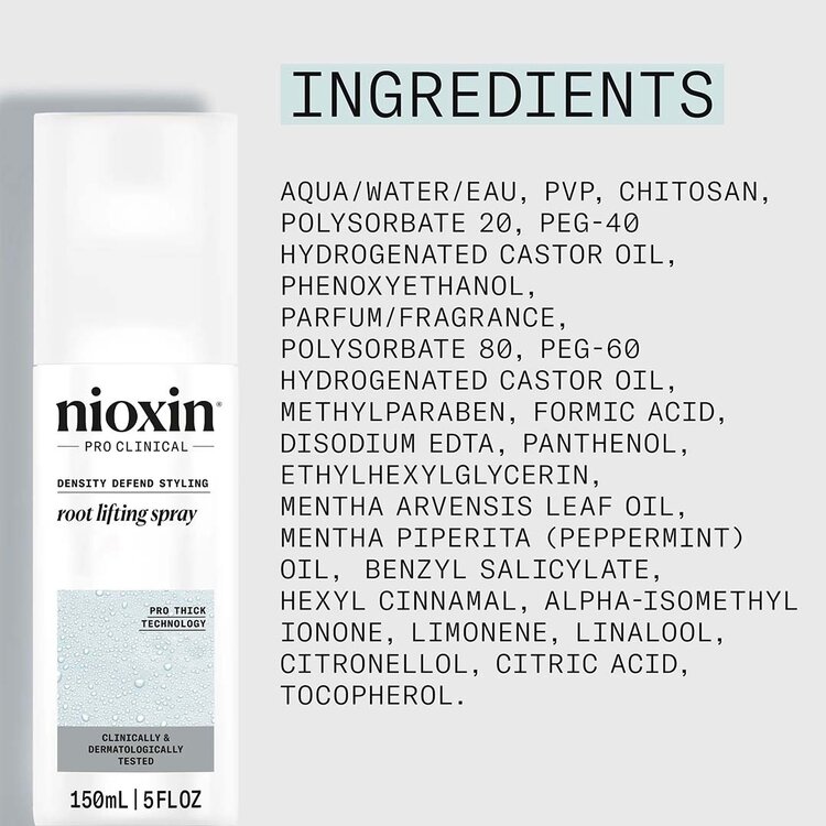 NIOXIN Pro Clinical Density Defend | Root Lifting Spray – Volume and Density Styling Spray