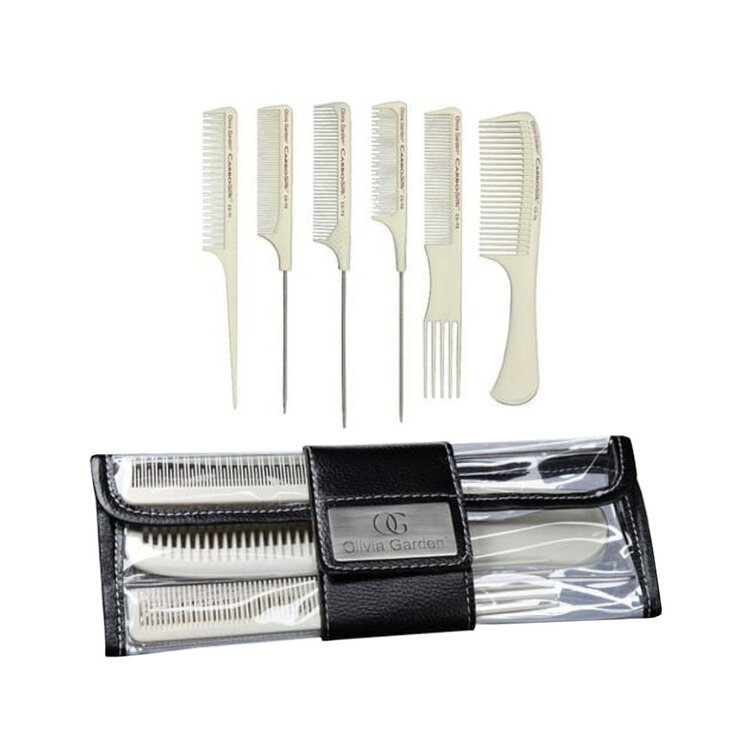 OLIVIA GARDEN Carbosilk | Carbon Comb Set for Technical and Chemical Services - CS-TP1