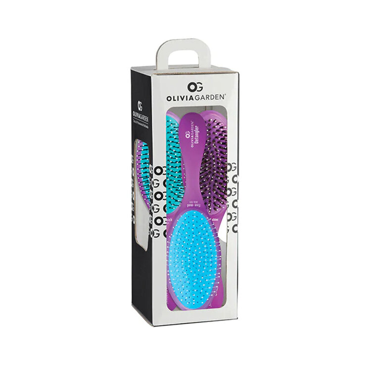 OLIVIA GARDEN ***Og Brush | 3-in-1 Set - Purple OGD-BOX01