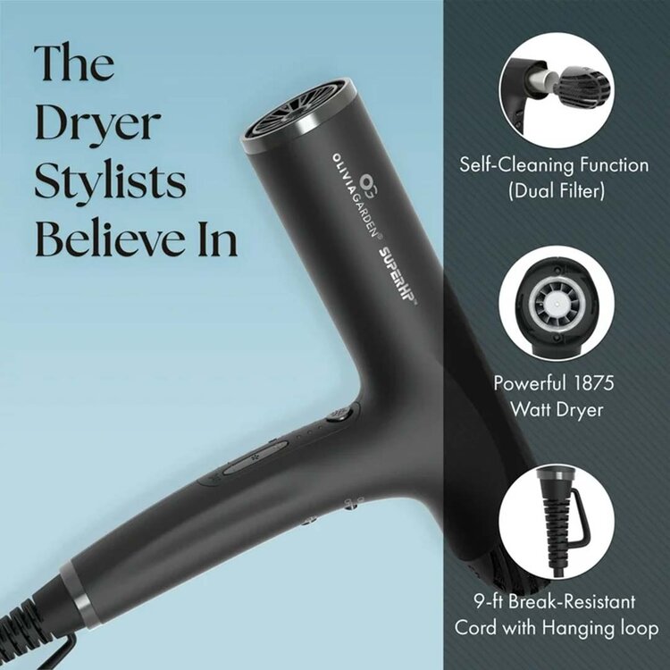 OLIVIA GARDEN Super HP | Hight Performance Professional Hair Dryer
