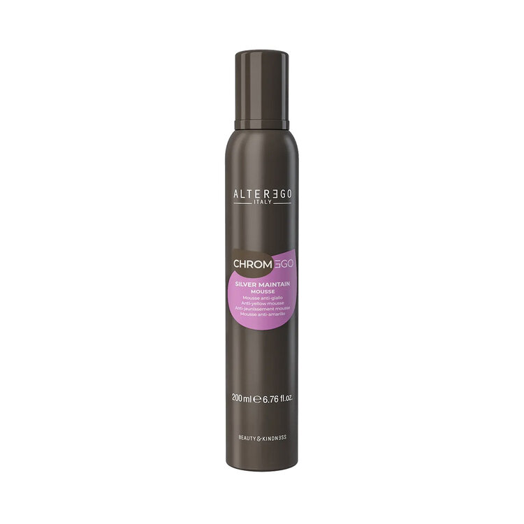 ALTER EGO Chromego | Silver Maintain | Anti-Yellowing Foam - Lightweight toning mousse for blonde and gray hair
