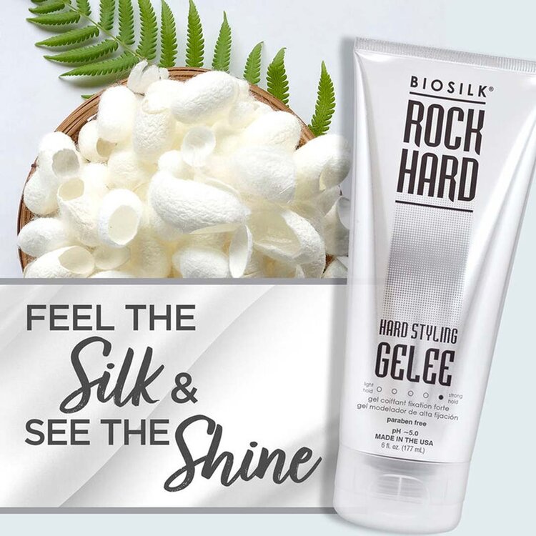 BIOSILK Rock Hard | Gelée Coiffante - Fixation extrême et contrôle longue durée