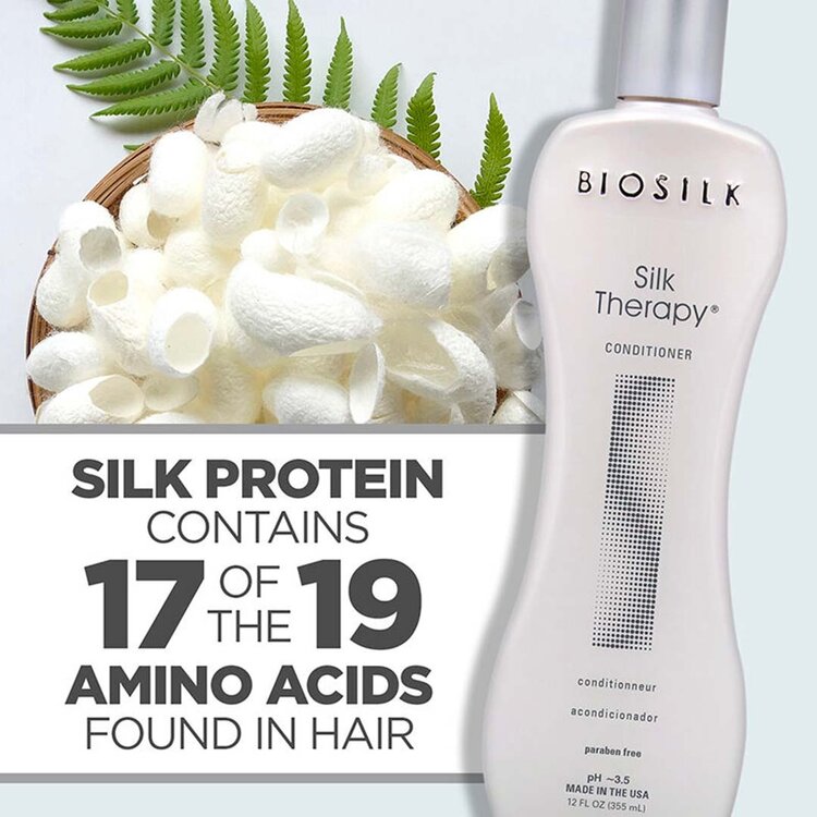 BIOSILK Silk Therapy | Conditionneur - Hydrate, démêle et apporte douceur soyeuse