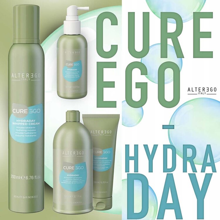 ALTER EGO Curego | Hydraday Whipped Cream | Mousse Hydratante – Hydrate et redonne souplesse aux cheveux