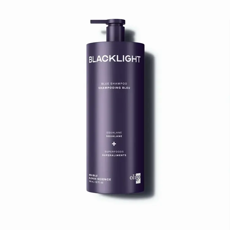 OLIGO Blacklight Neu:Blu Blonde Science | Blue Shampoo – Anti-Brass Toning Shampoo