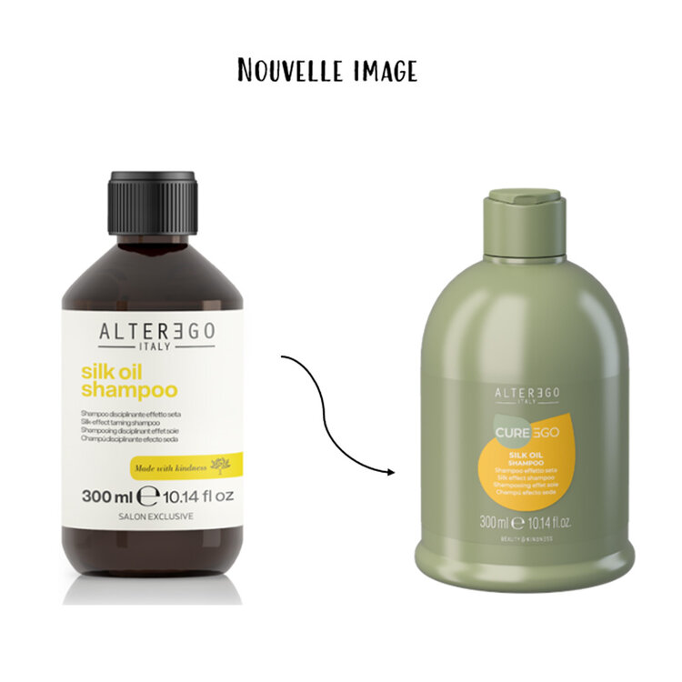 ALTER EGO Curego | Silk Oil | Silk Effect Shampoo - Gently Cleanses for Soft, Shiny, Silky Hair