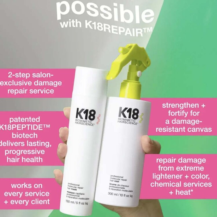 K18 Biomimetic Hairscience Prep+Repair | Coffret Printemps 2026 - Routine professionnelle de réparation moléculaire