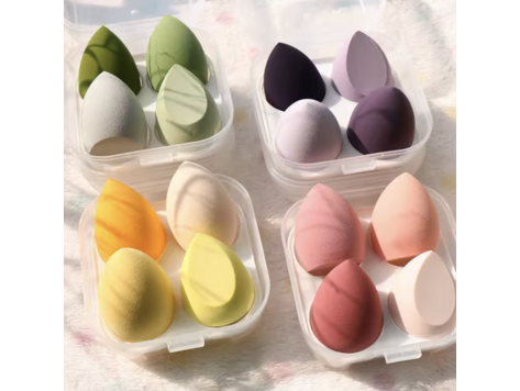 INDUSTRIA - ***Boîte D'éponges à Maquillage 4 Couleurs