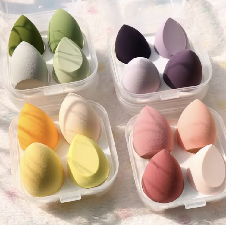 Beauty Accessory | Industria Makeup Sponges – 4 Color Box for Smooth Application