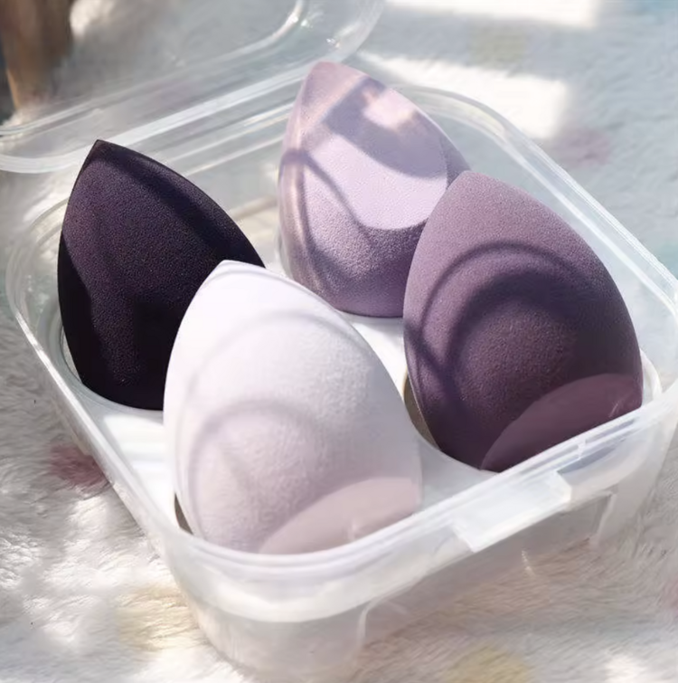INDUSTRIA Accessoire Beauté | Éponges à Maquillage – Boîte de 4 Couleurs pour Application Uniforme