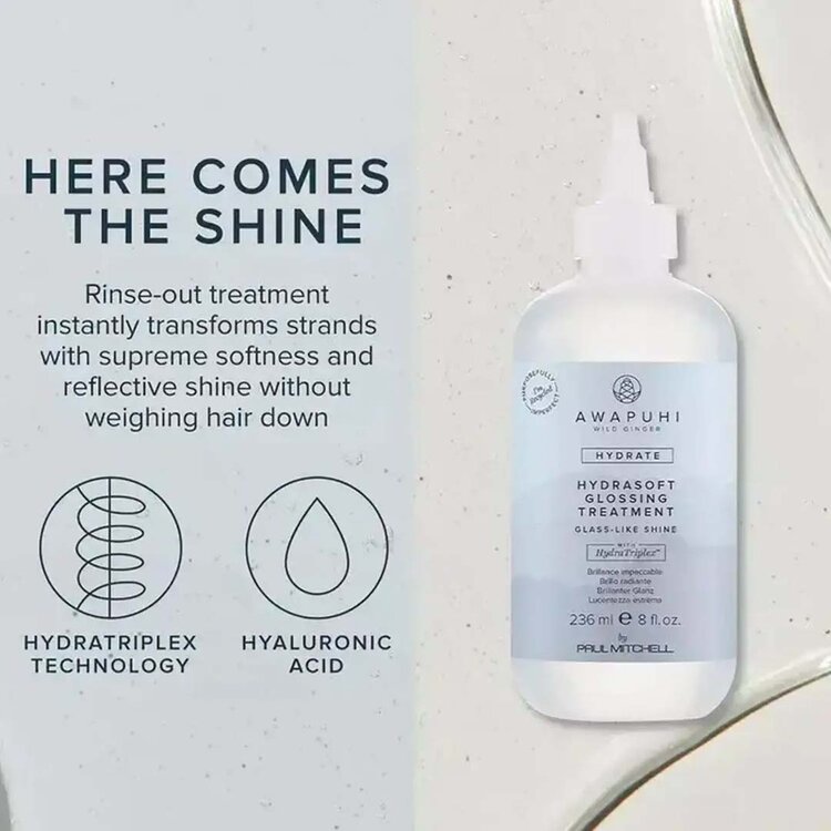 AWAPUHI Wild Ginger Hydrasoft Glossing Treatment - Hydrating Shine Enhancing Treatment